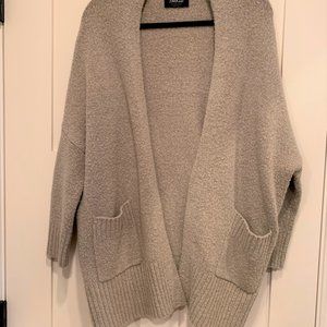 ZARA TAUPE SLOUCHY OVERSIZED SWEATER CARDIGAN